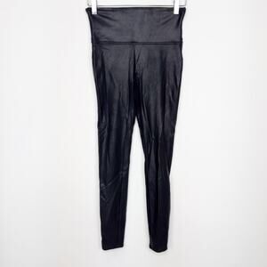 Spanx Black Faux Leather Leggings M